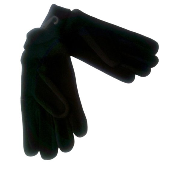 Leather Thinsulate Gloves, Black Leather Gloves with Acrylic Cuff Size M/L NWOT - Picture 6 of 7